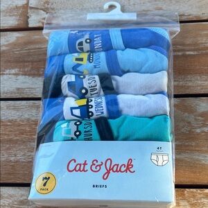 Cat & Jack Toddler Boy Briefs 7pack 4T Weekdays NWT